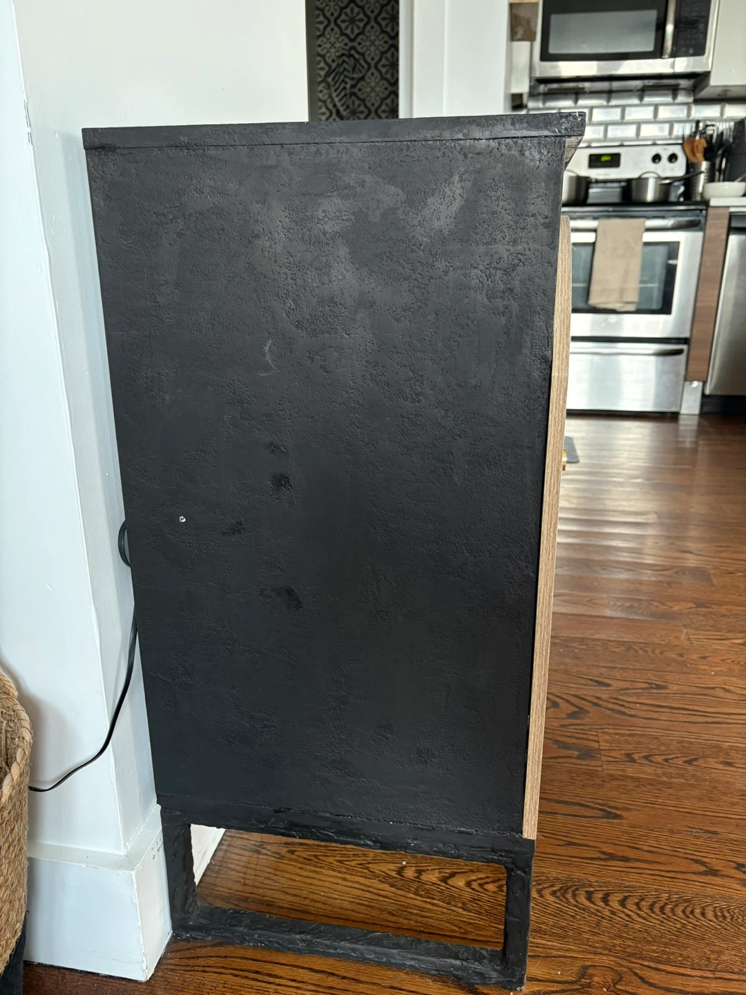 Black Cabinet with Arched Wooden Doors - photo 5