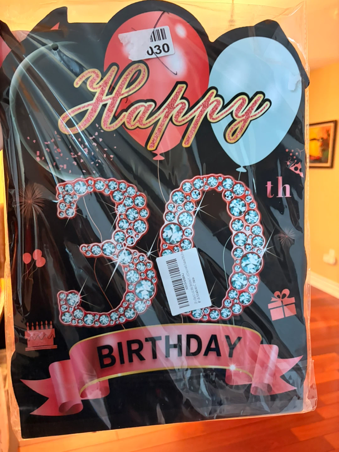 Happy 30th Birthday Cardboard Cutout Set