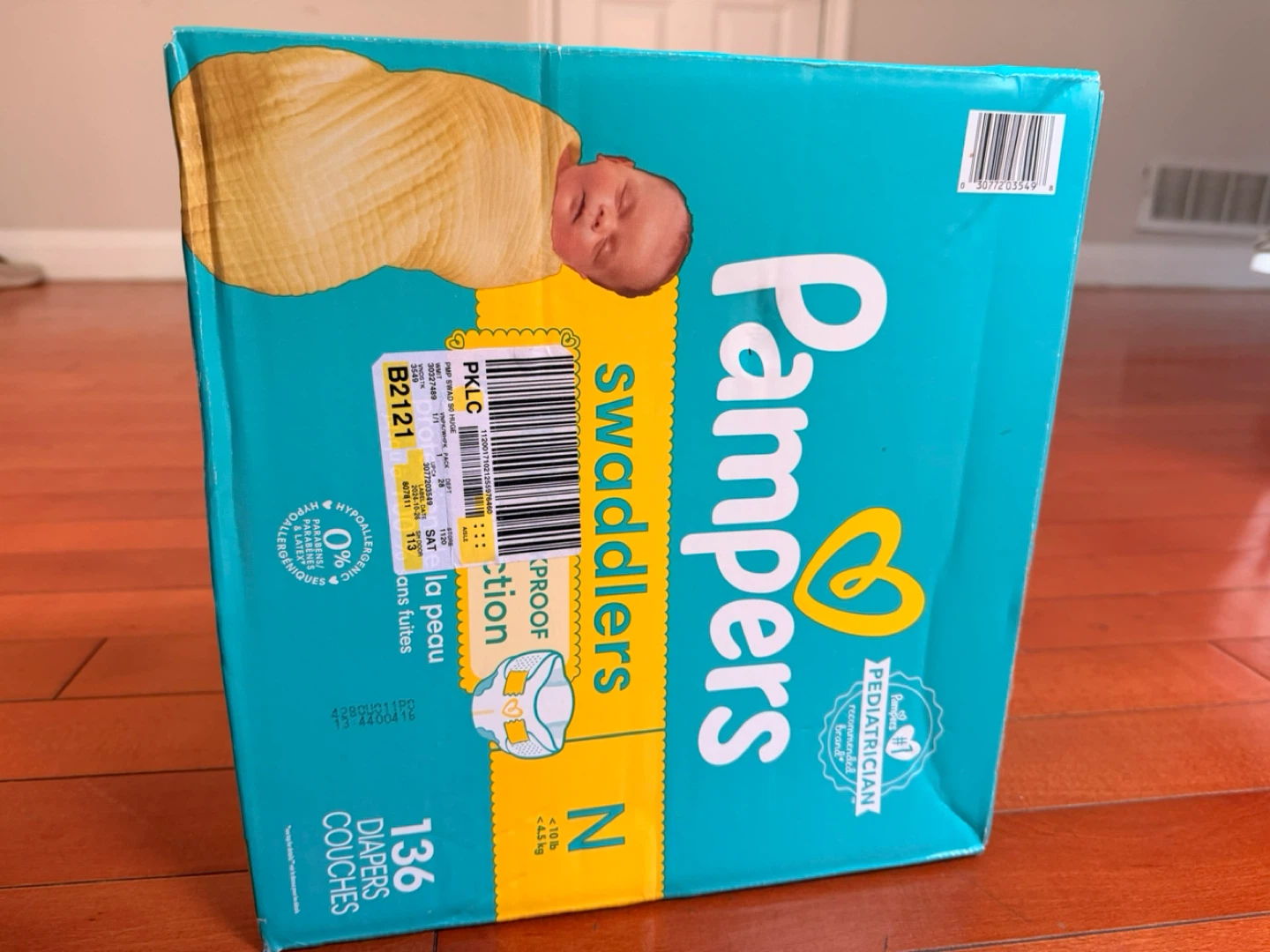 Pampers Swaddlers Diapers Size N - 136 Count
