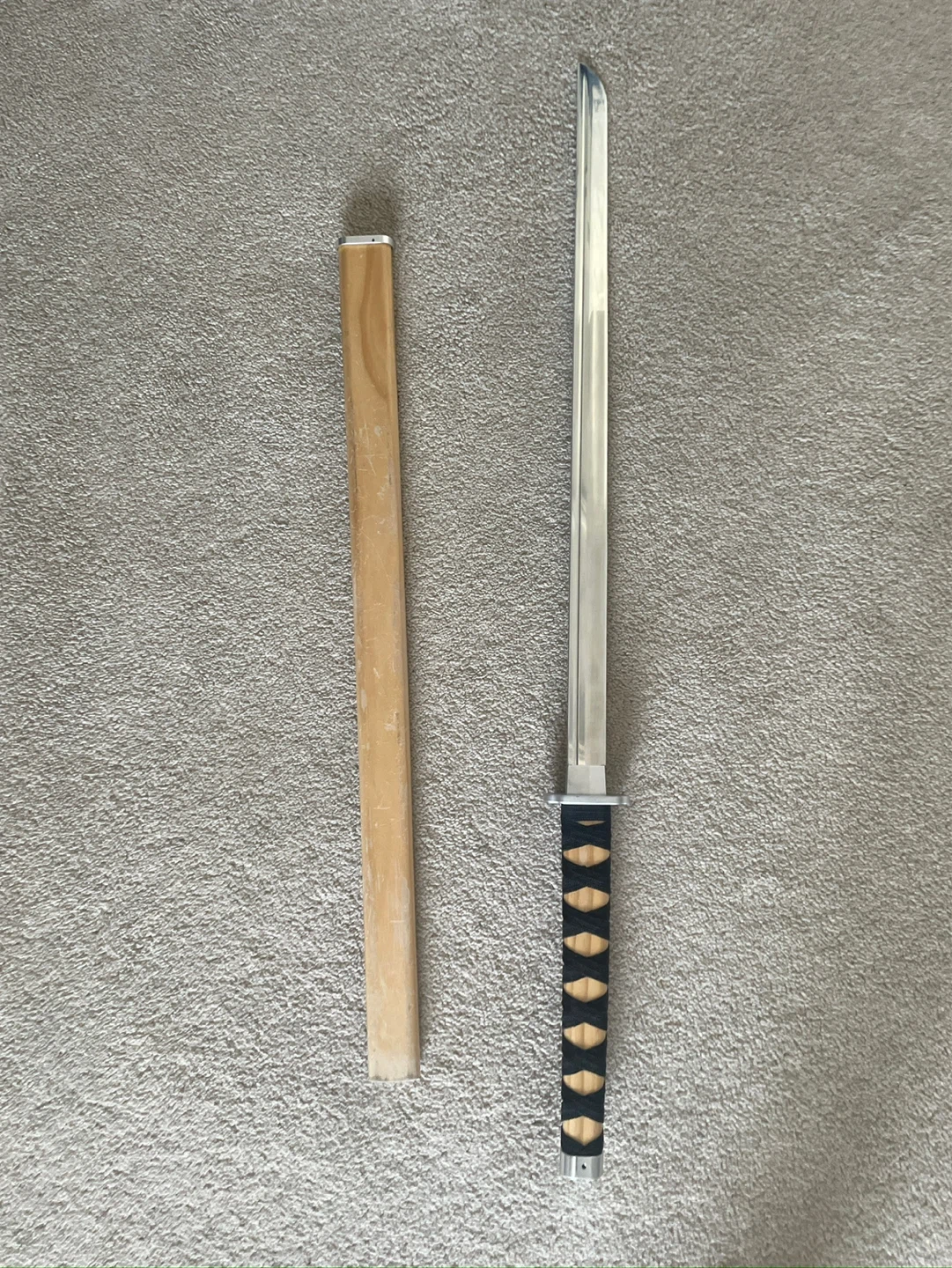 Dull Katana with Wooden Saya