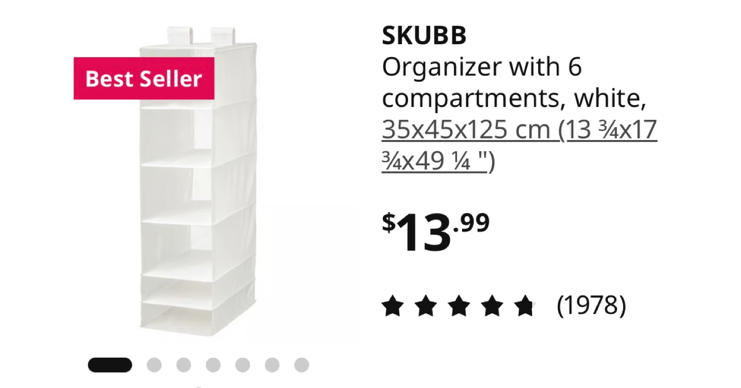 SKUBB Organizer with 6 compartments - photo 2