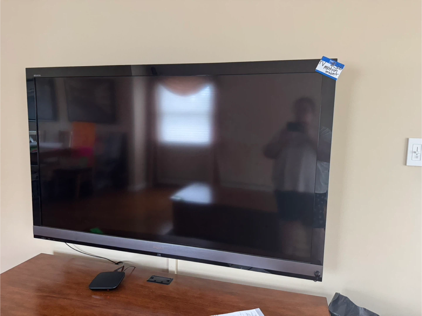 65” Sony TV with Power Motion Wall Mount