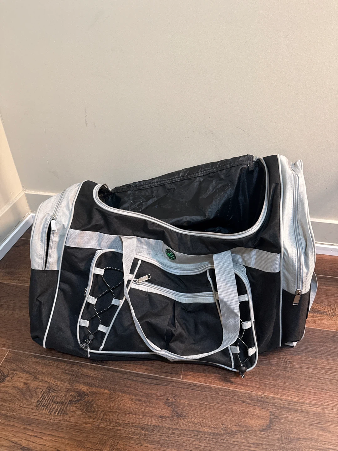 Black and Grey Duffel Bag