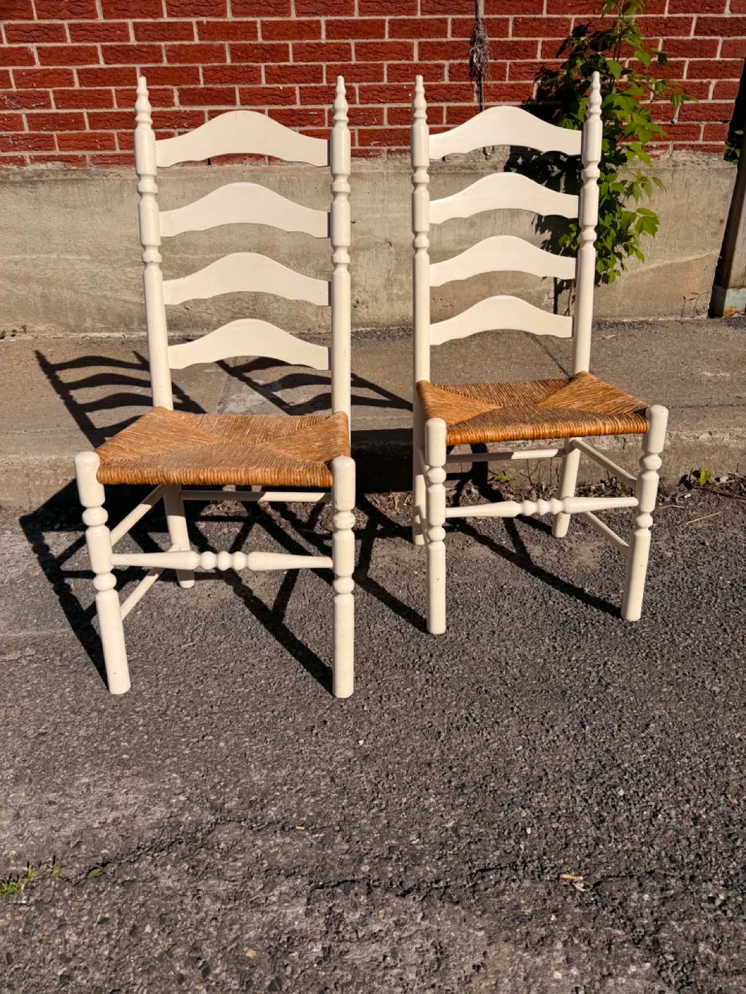 Ensemble de 2 chaises de cuisine style champêtre - photo 3