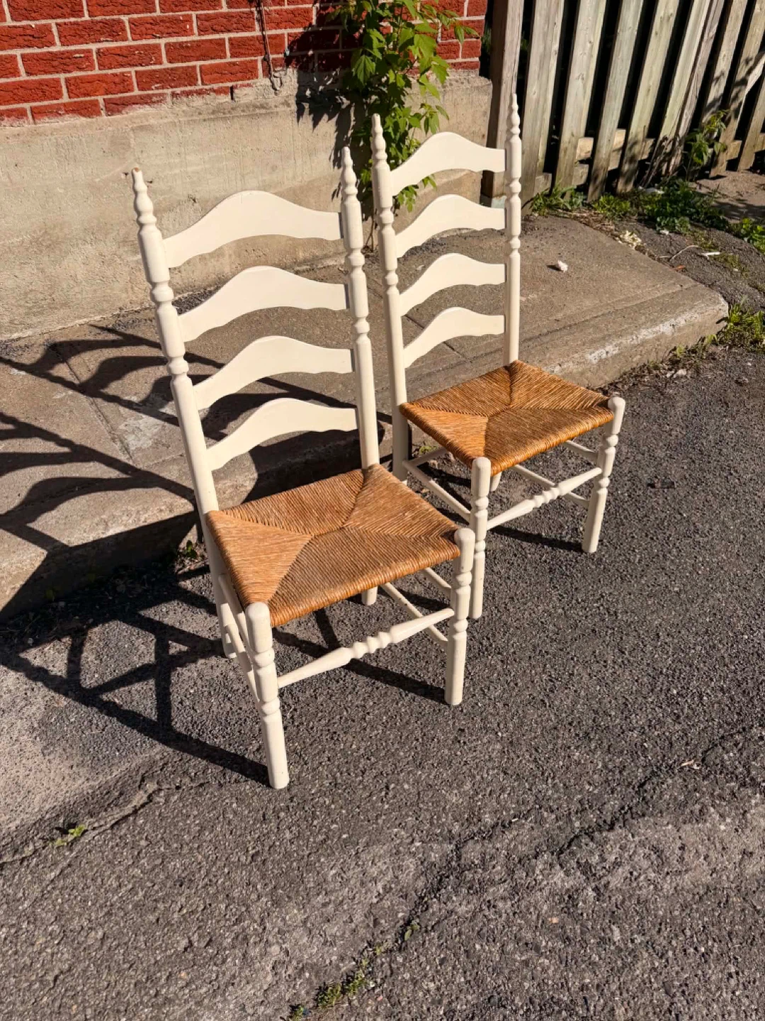 Ensemble de 2 chaises de cuisine style champêtre