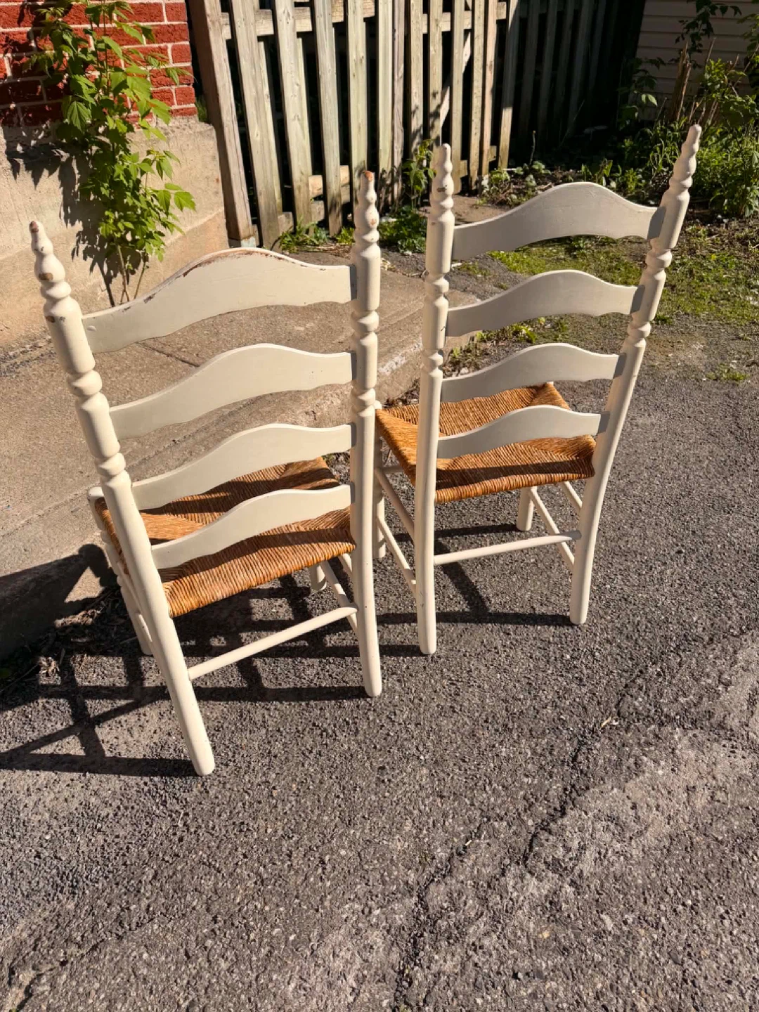Ensemble de 2 chaises de cuisine style champêtre - photo 2