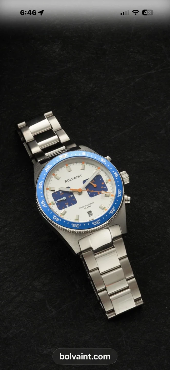 Bolvaint Balmat Argent Watch in Blue