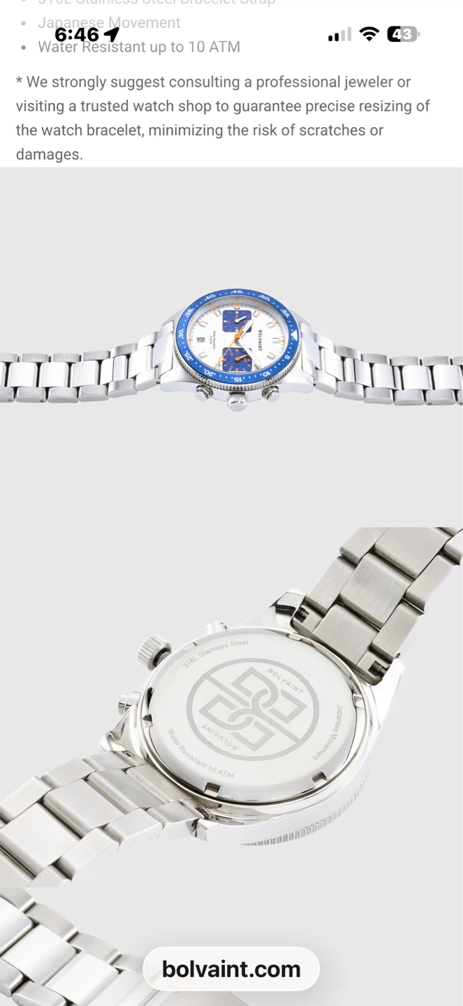 Bolvaint Balmat Argent Watch in Blue - photo 3