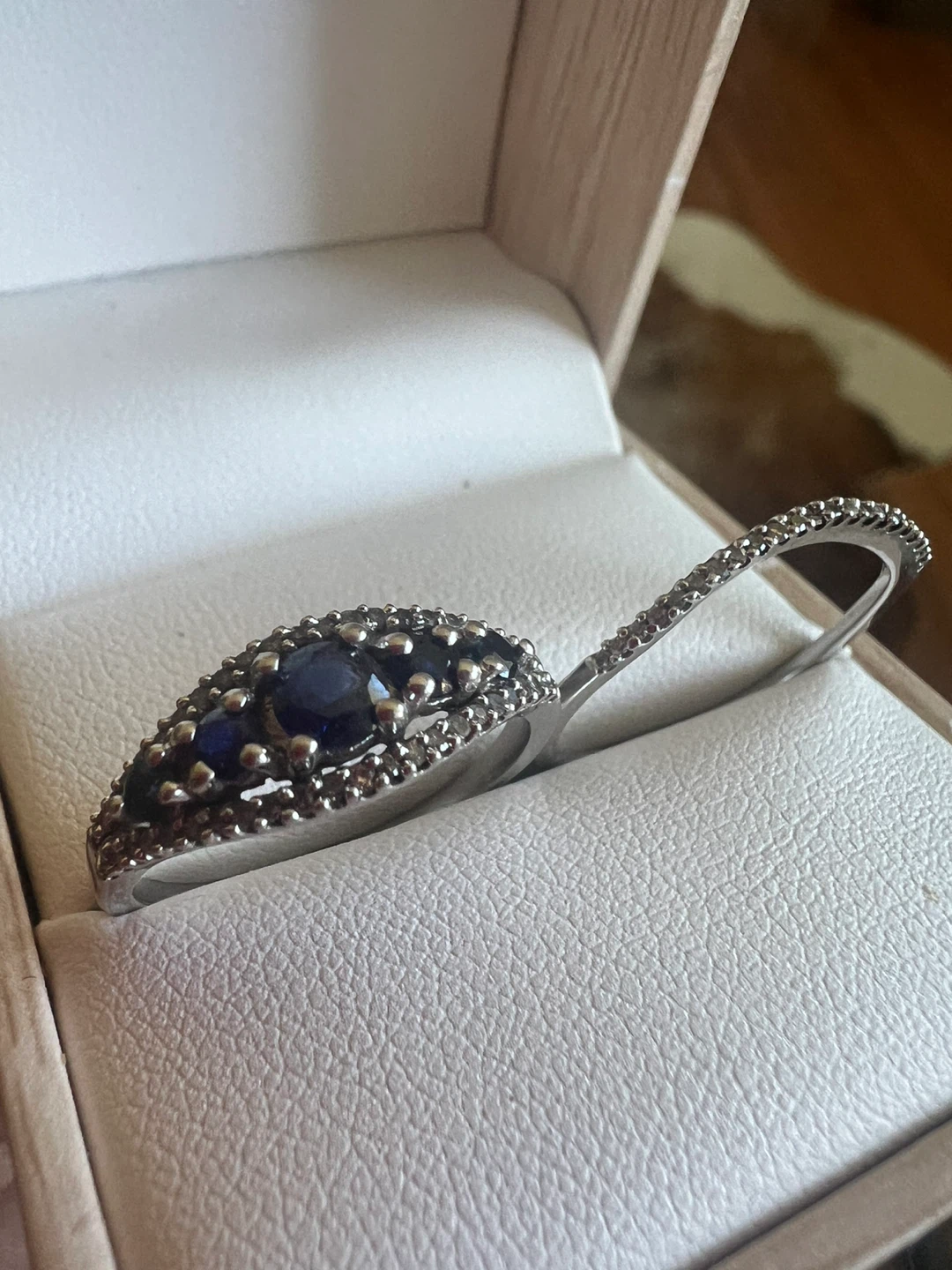 10K Gold Sapphire and diamonds Rings