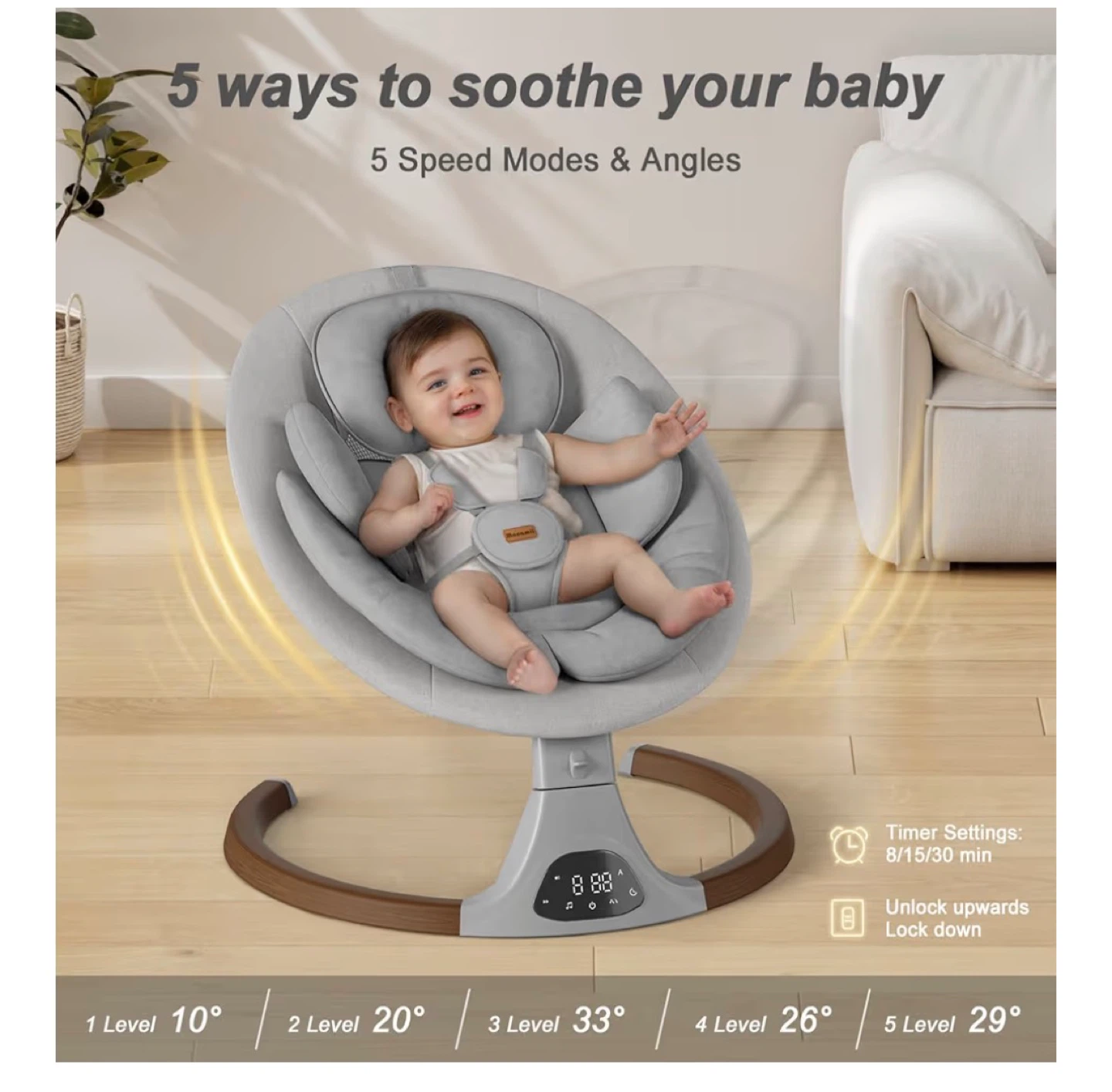 Meenamil Baby Swing - photo 4