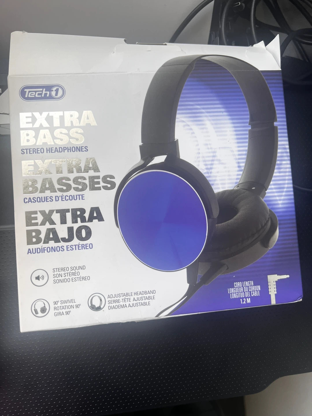 Tech 1 Extra Bass Stereo Headphones