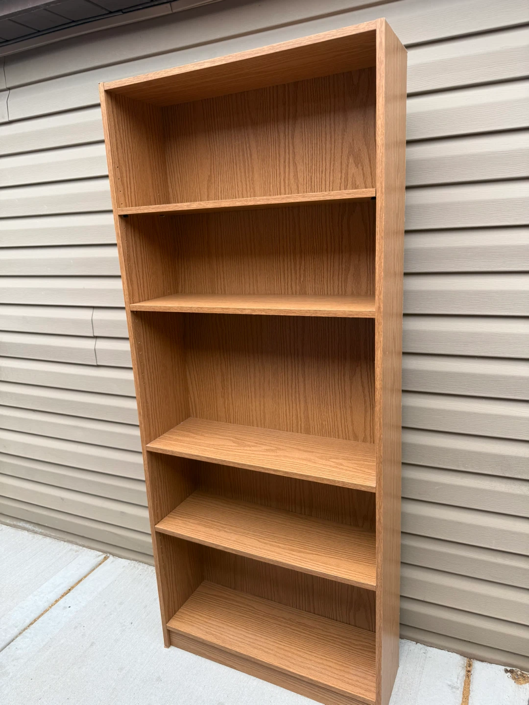 Oak Finish 5-Shelf Bookcase - photo 4