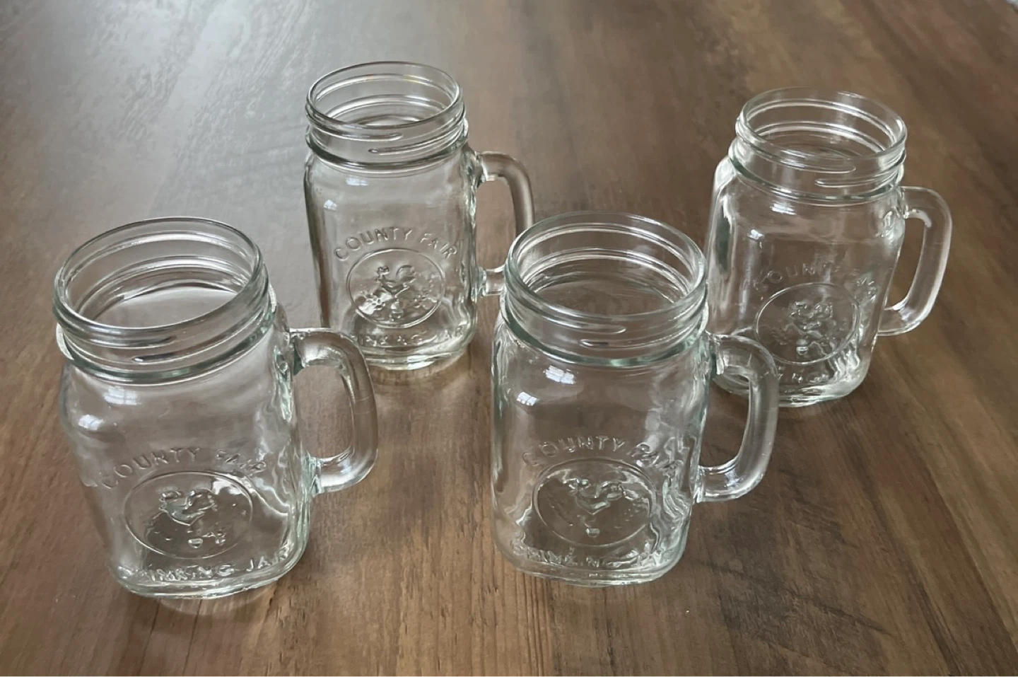 Set of 4 "County Fair" Mason Jar Glasses