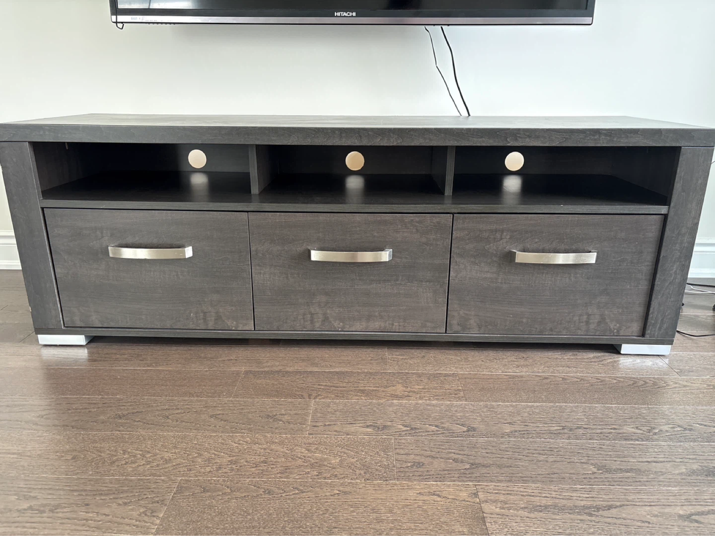 Modern Dark Wood TV Console / Media Stand – Great Condition - photo 3