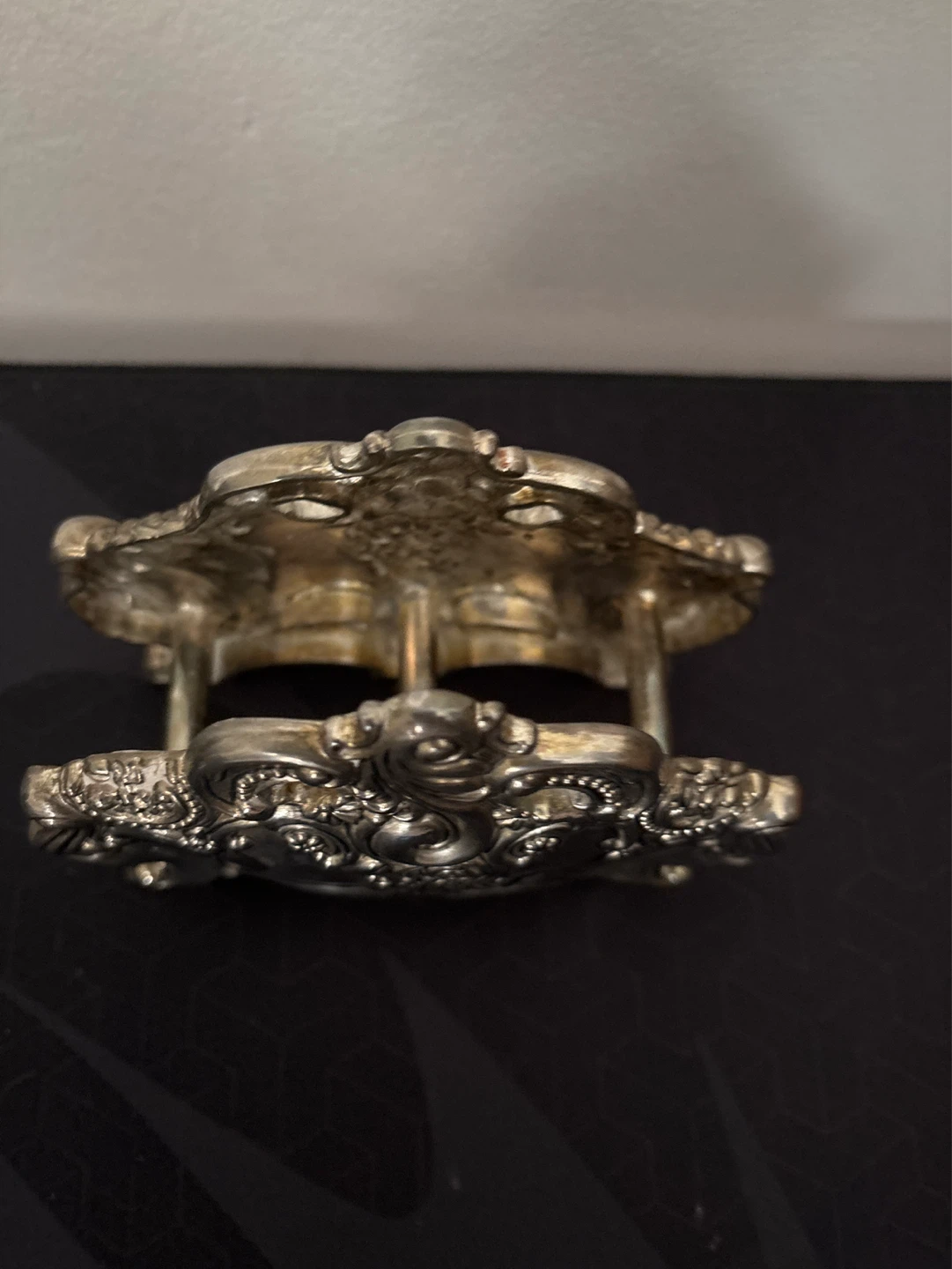 Vintage Ornate Silver Plated Napkin Holder - photo 5