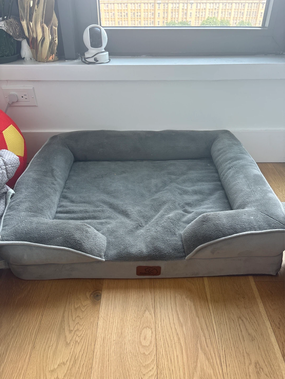 Grey orthopedic Dog Bed