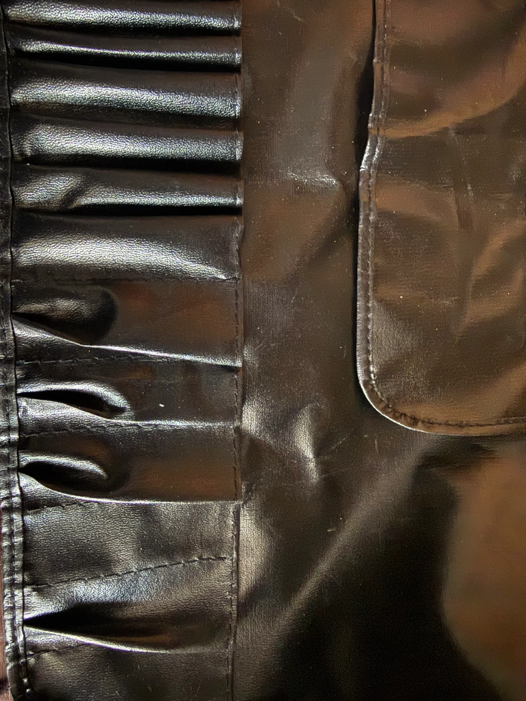 Black Faux Leather Makeup Brush Roll Holder - photo 3