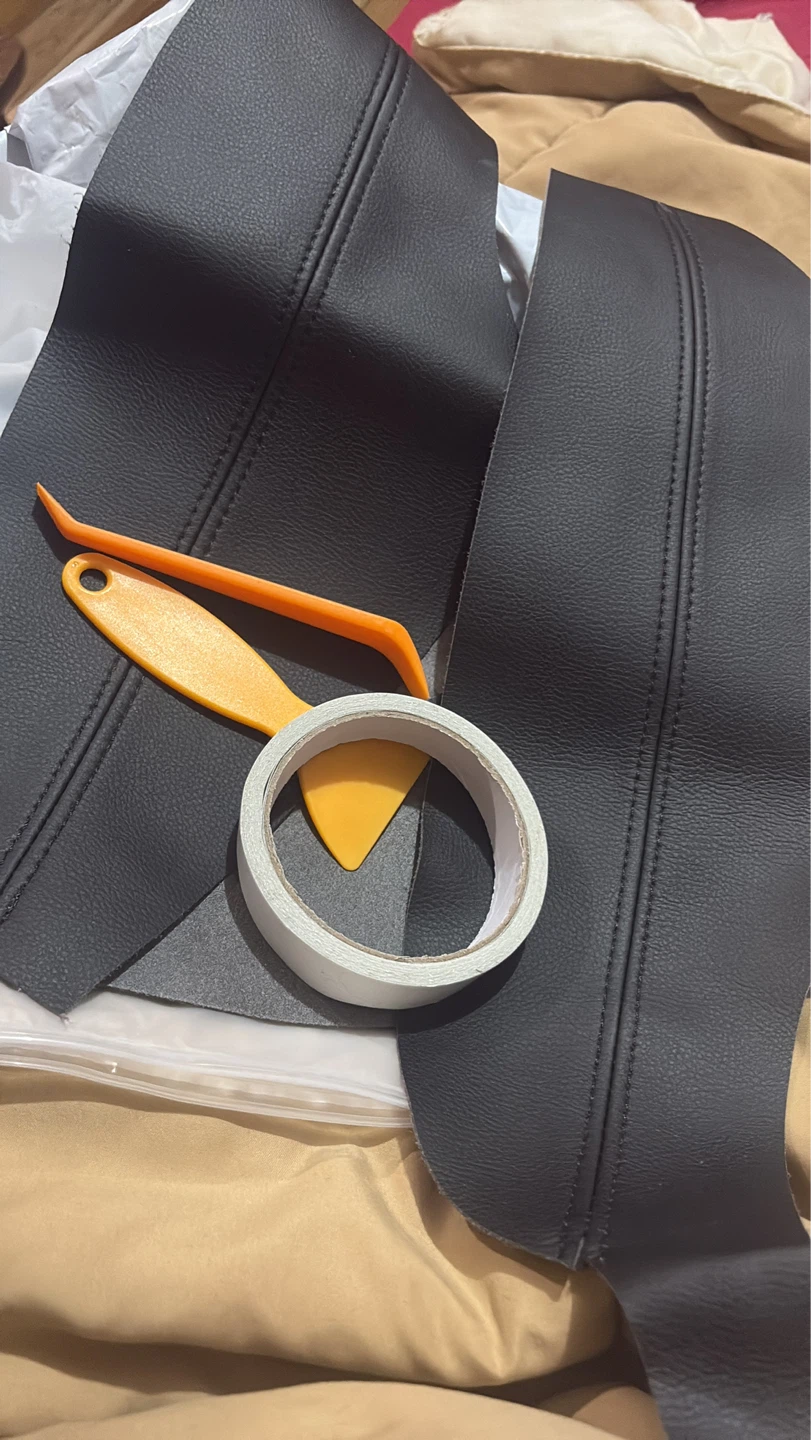 Black Leatherette Upholstery Repair Kit with Tools