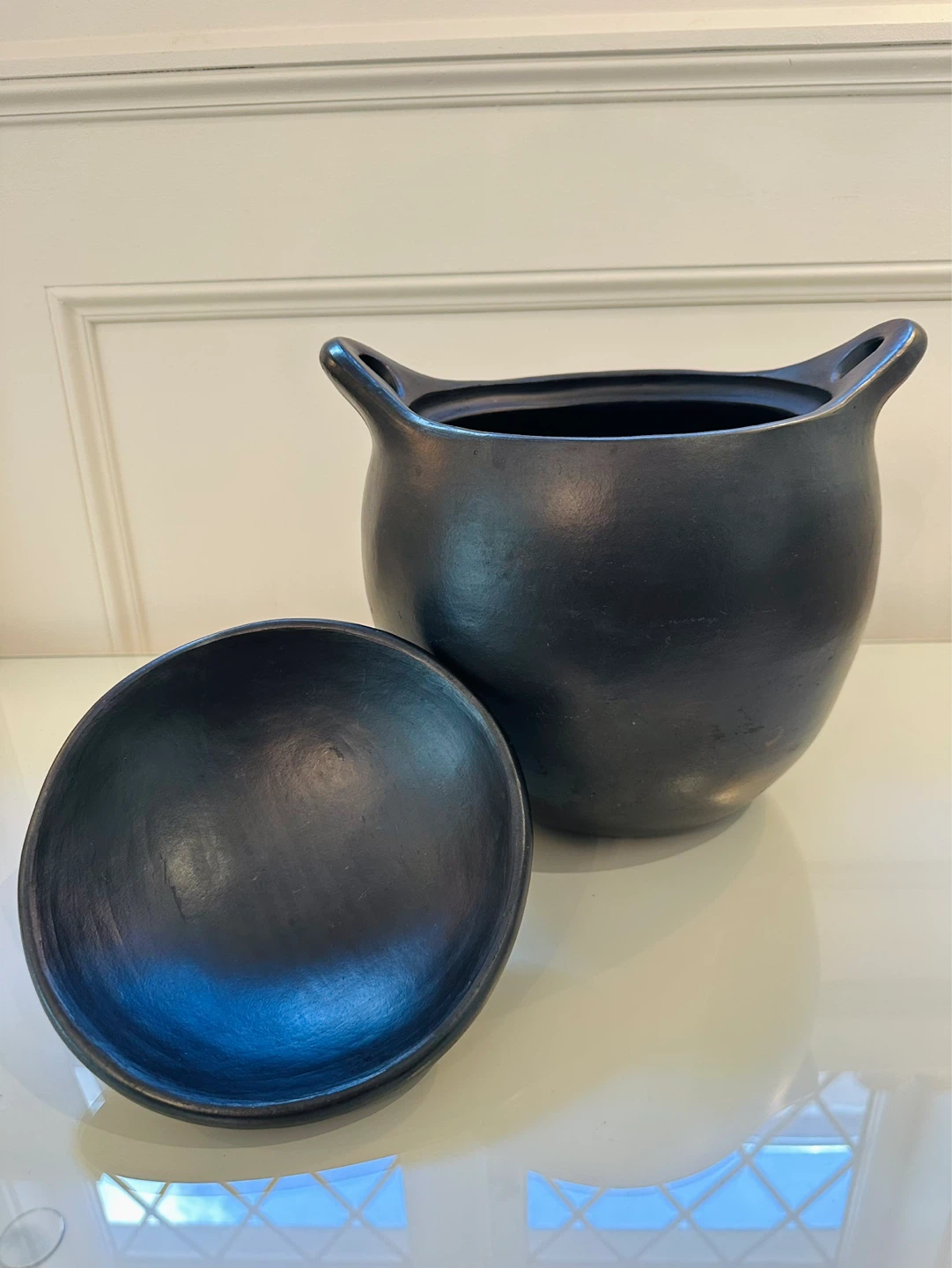 NEW! Black Clay Pot with Lid - photo 3