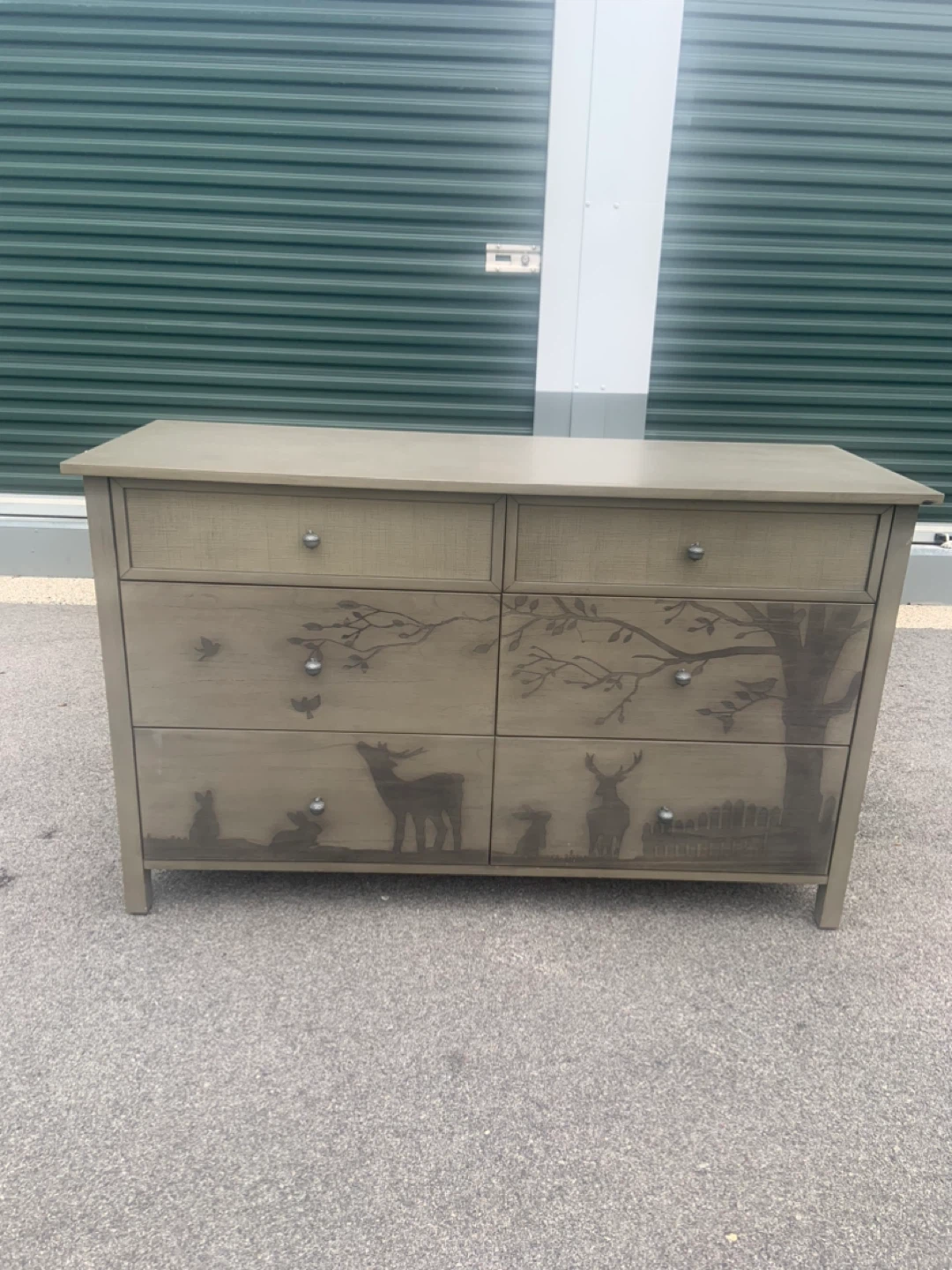 Six Drawer Dresser with Woodland Animal Design