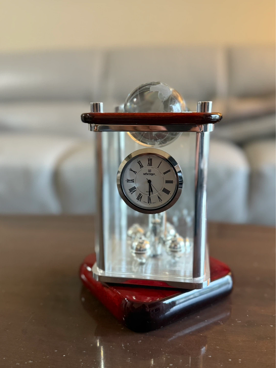 Montreaux Quartz Clock with Globe