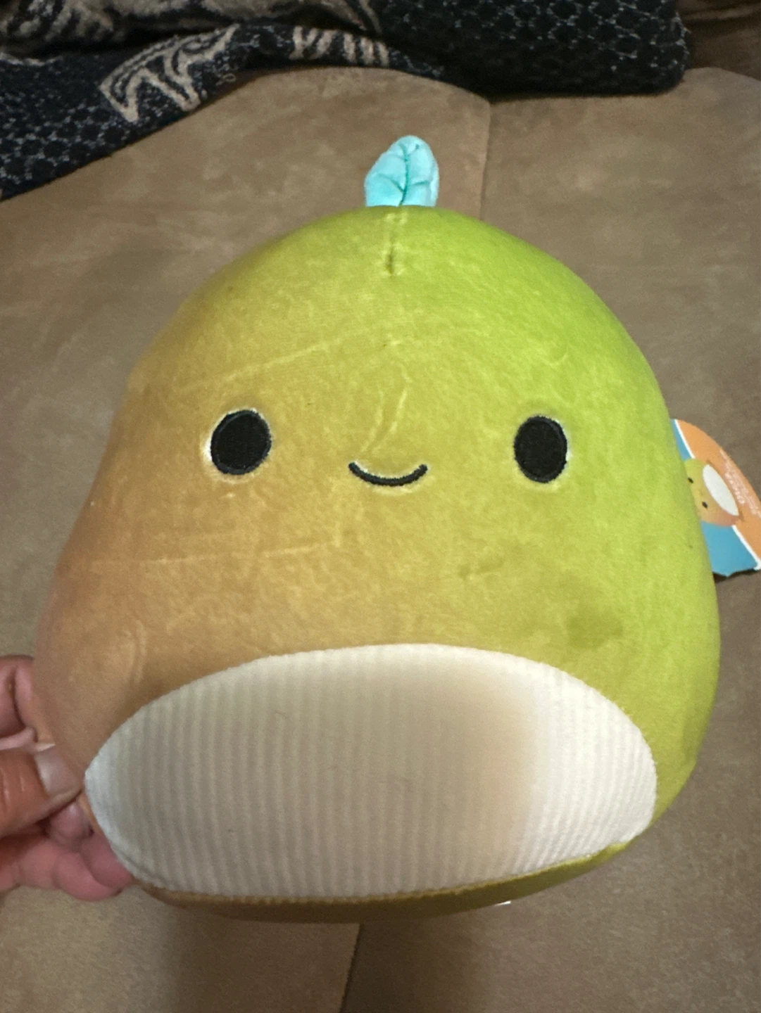 Squishmallows "Olexa" Pear Squeaky Dog Toy