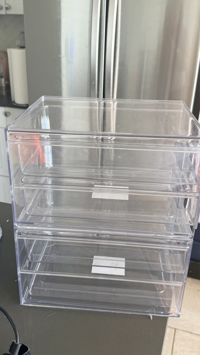 Clear Plastic Drawer Organizer Set