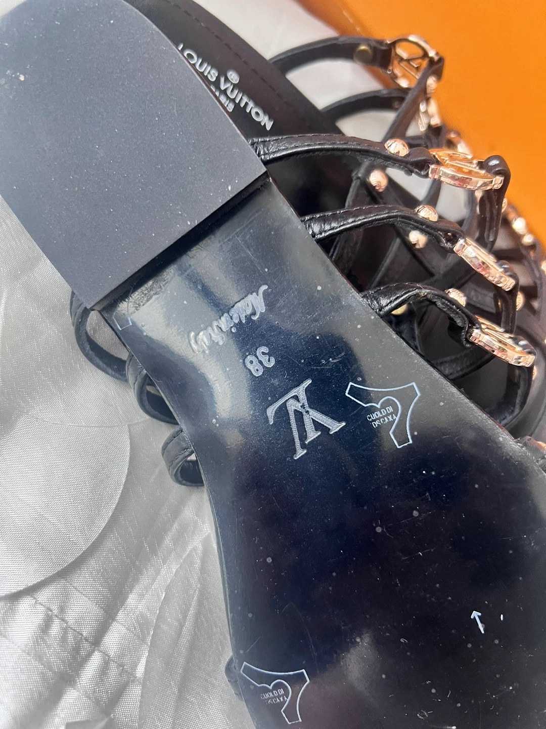 LV inspired Black Strappy Sandals - photo 3
