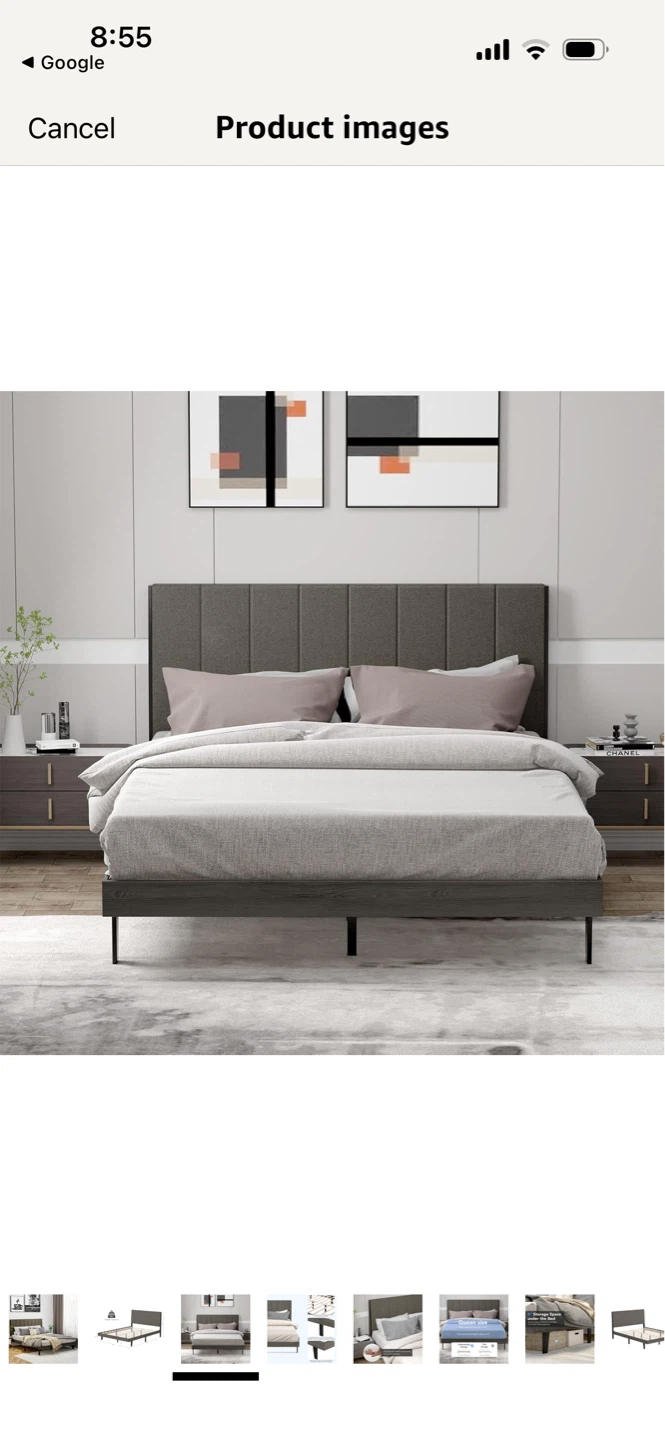 Queen bed frame and headboard - photo 3