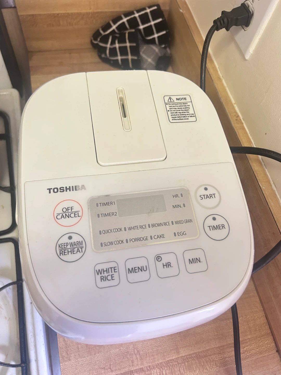 Toshiba 3 cups mini rice cooker