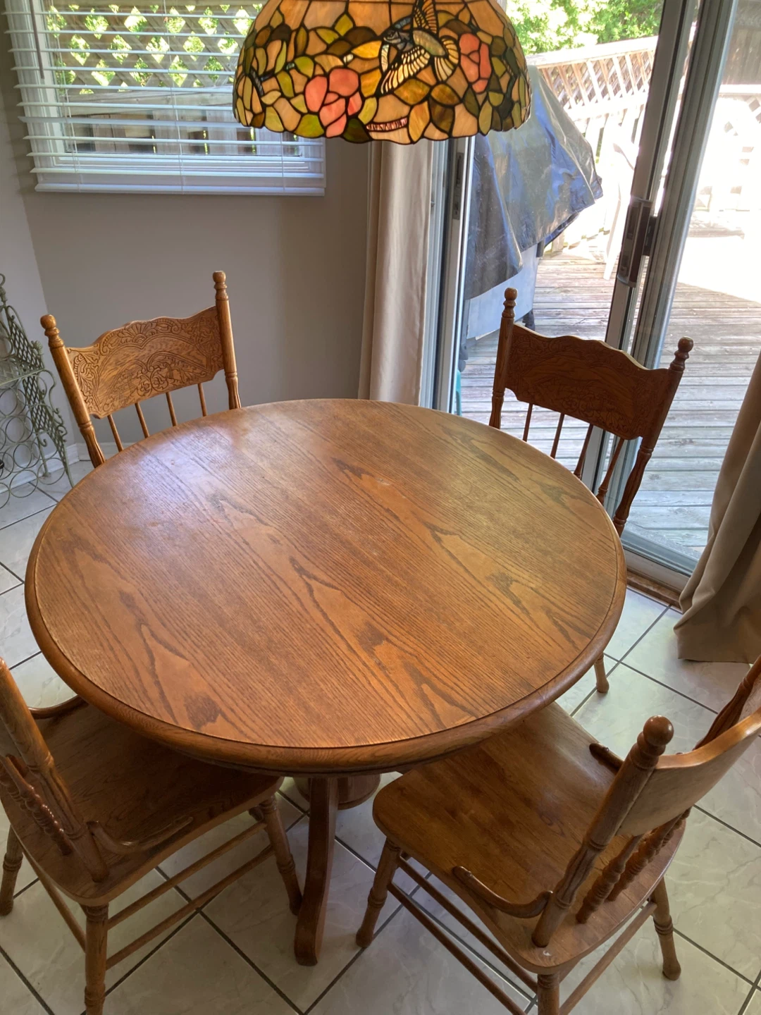 Wooden Dining Table with 4 Chairs - photo 2