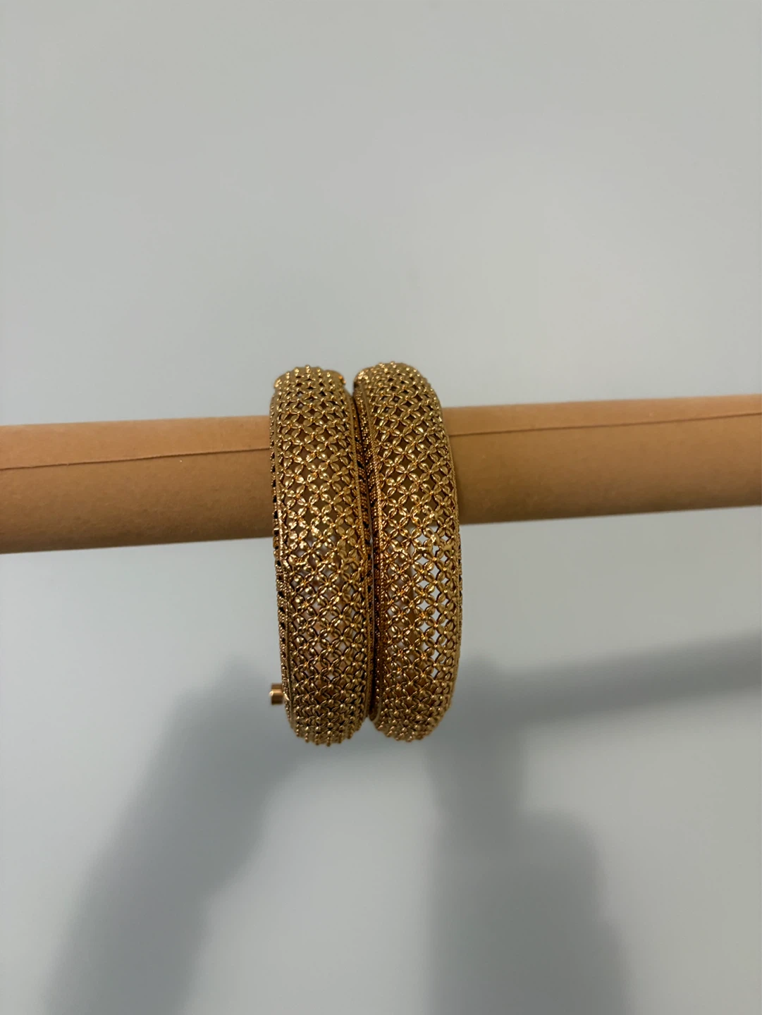 Gold Plated Bangle Bracelets (Set of 2)