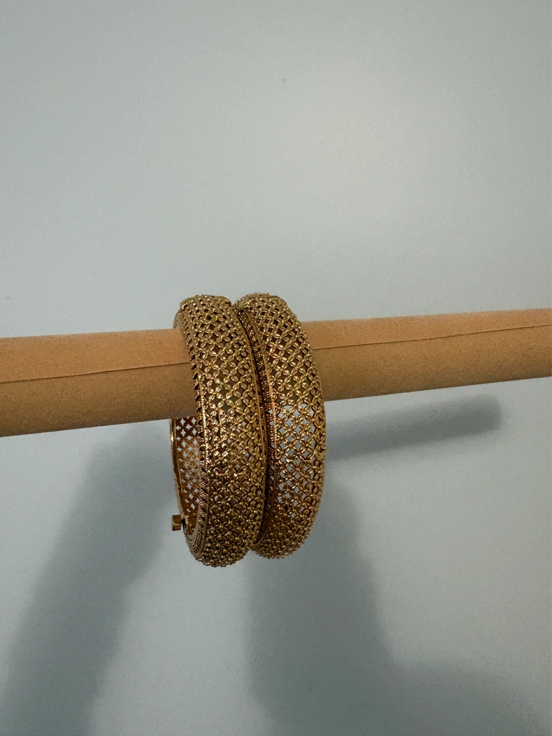 Gold Plated Bangle Bracelets (Set of 2) - photo 2