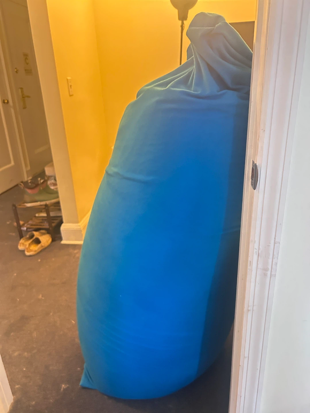 Large Blue Bean Bag Chair - photo 2