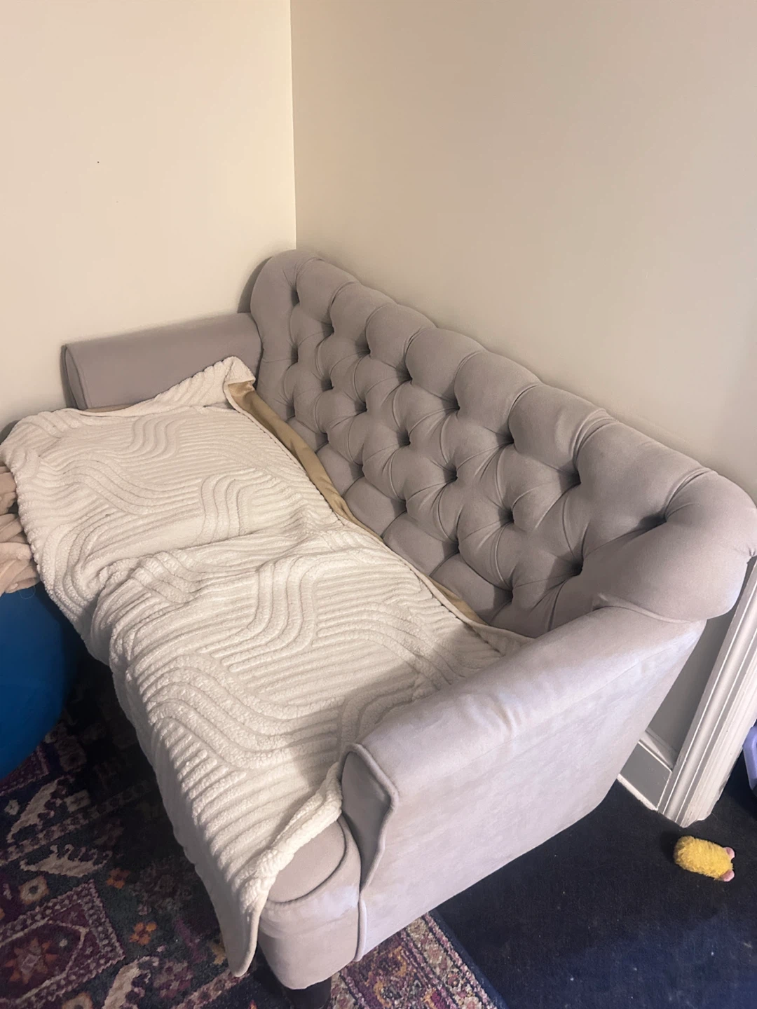 Tufted Grey Sofa