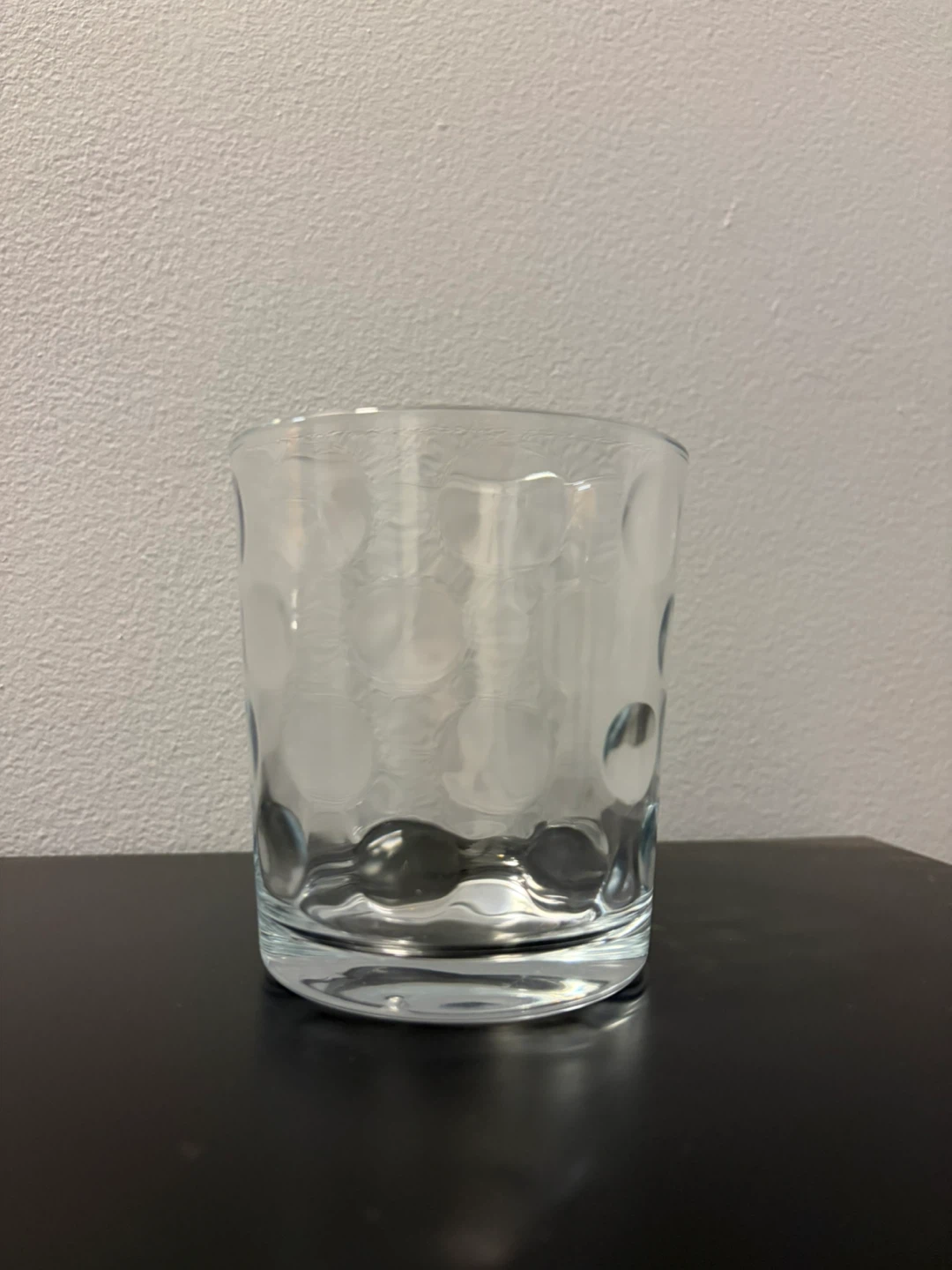 Glass with Embossed Circles - set of 6