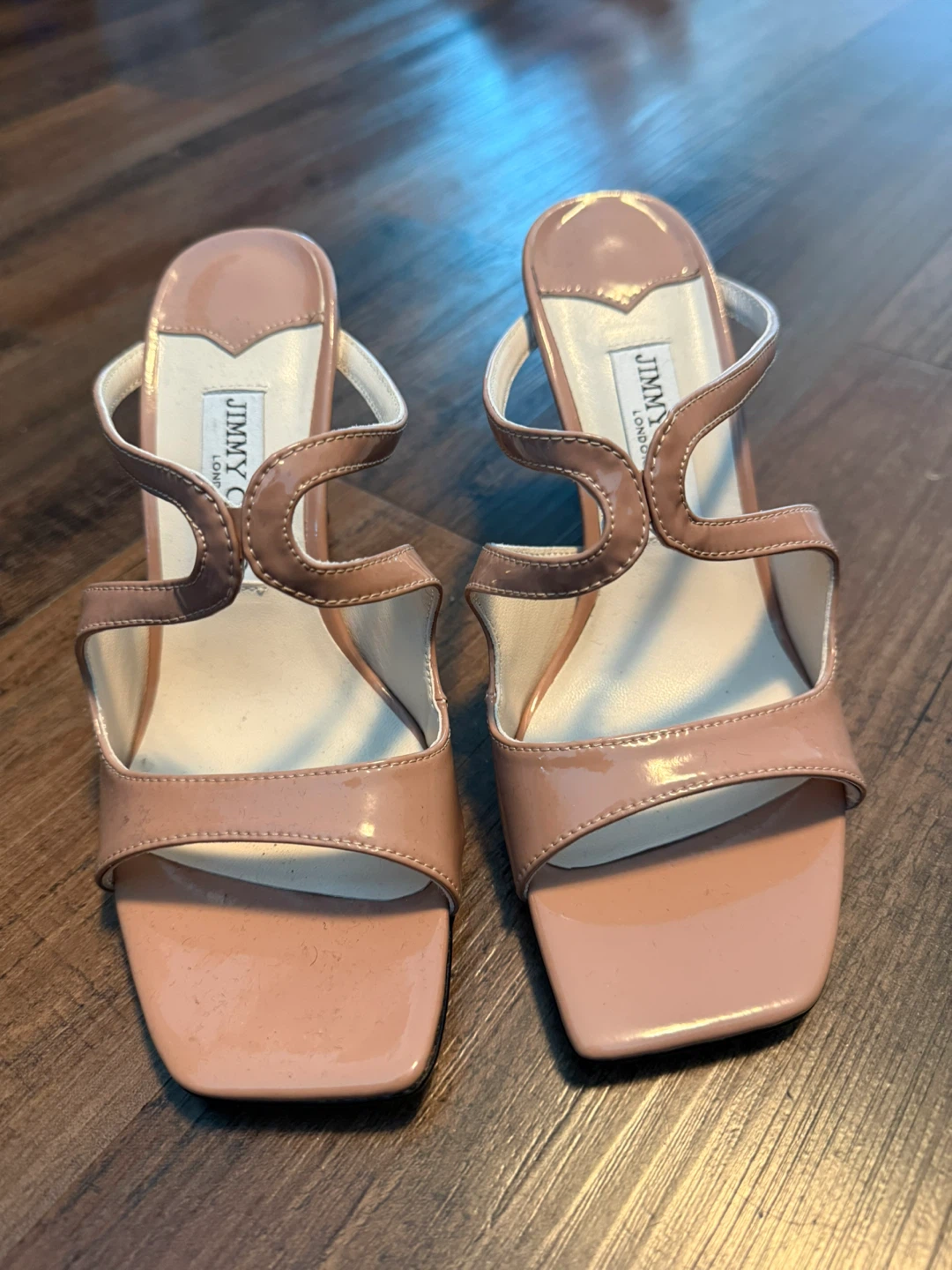 Jimmy Choo Pink Patent Leather Slingback Heels - Size 37 - photo 2