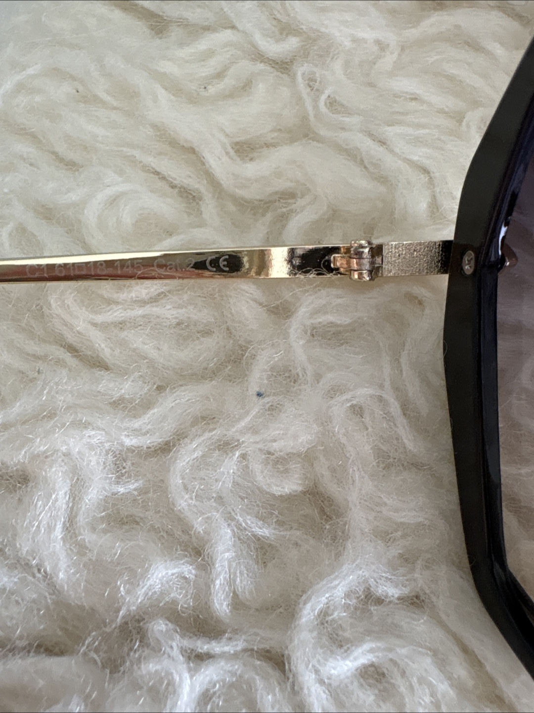 Black Octagonal Sunglasses with Gold Accents - photo 3