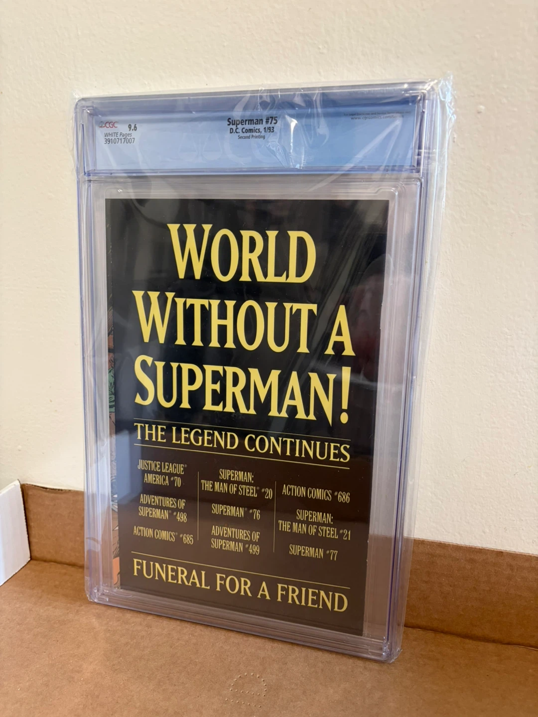 Superman #75 CGC 9.6 - The Death of Superman! Second Printing - photo 2