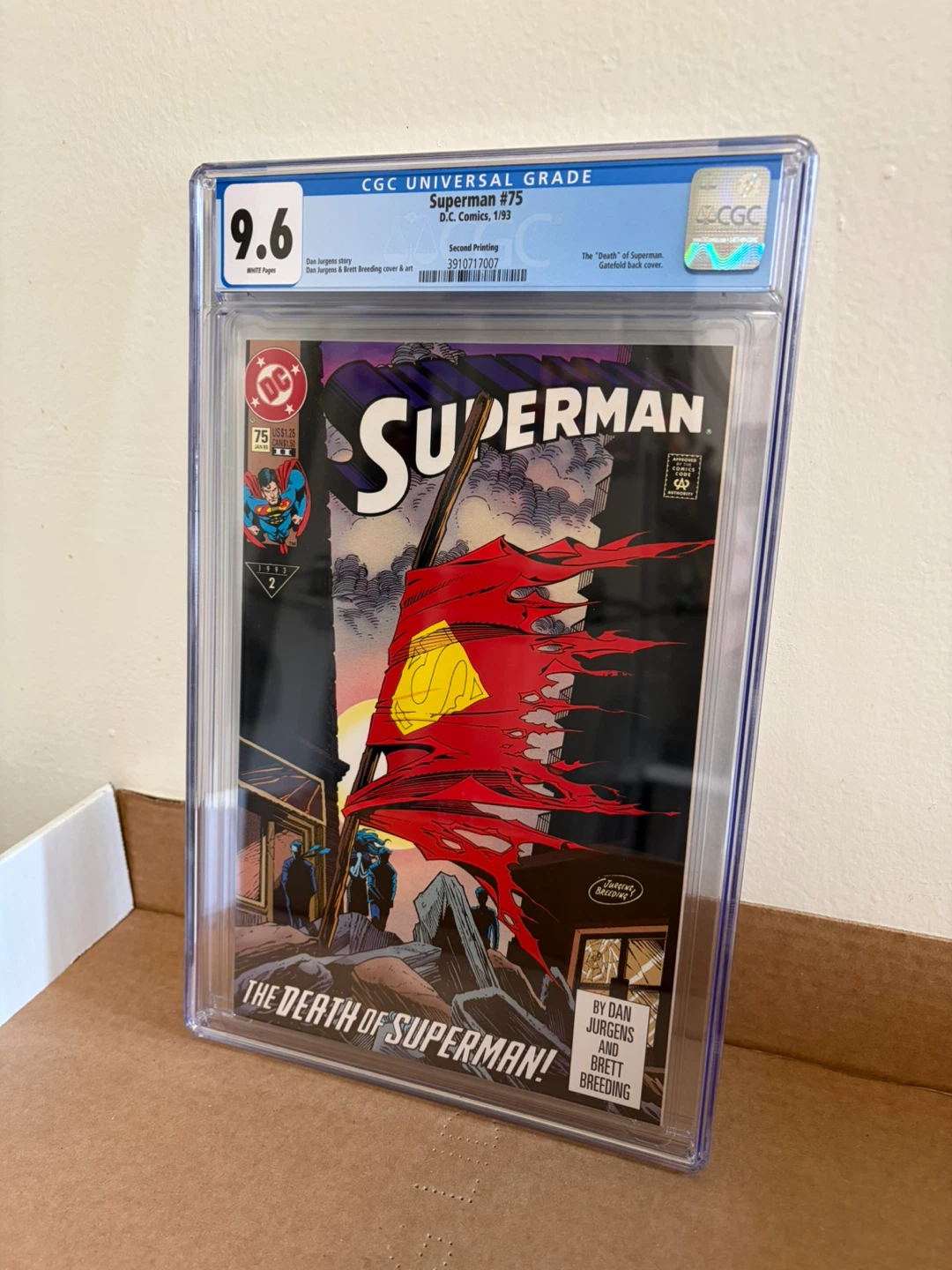 Superman #75 CGC 9.6 - The Death of Superman! Second Printing