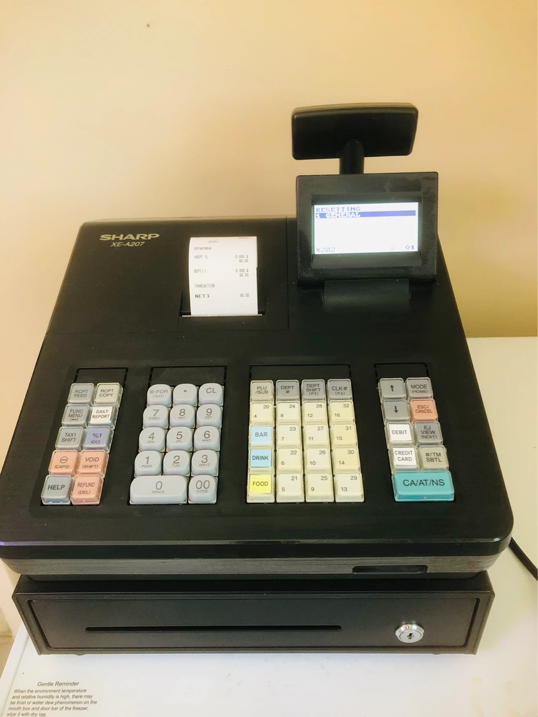 Sharp XE-A207 Cash Register