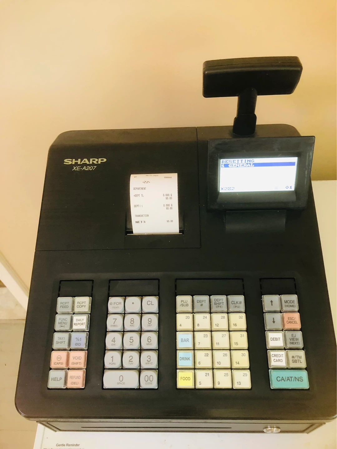 Sharp XE-A207 Cash Register - photo 2