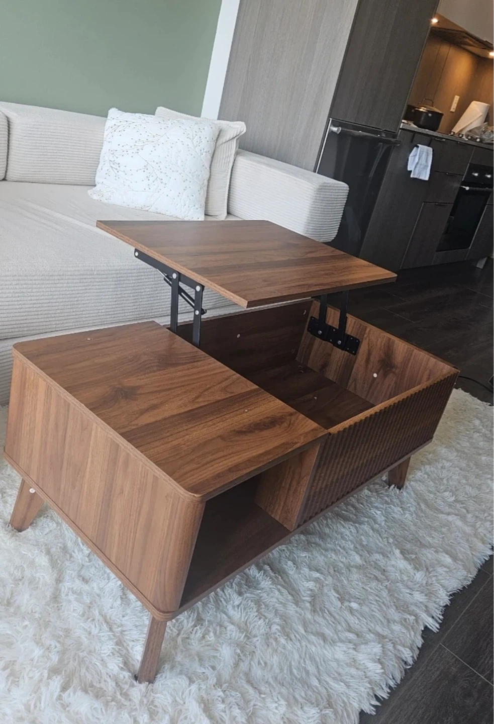 Lift Top Coffee Table with Storage - photo 3