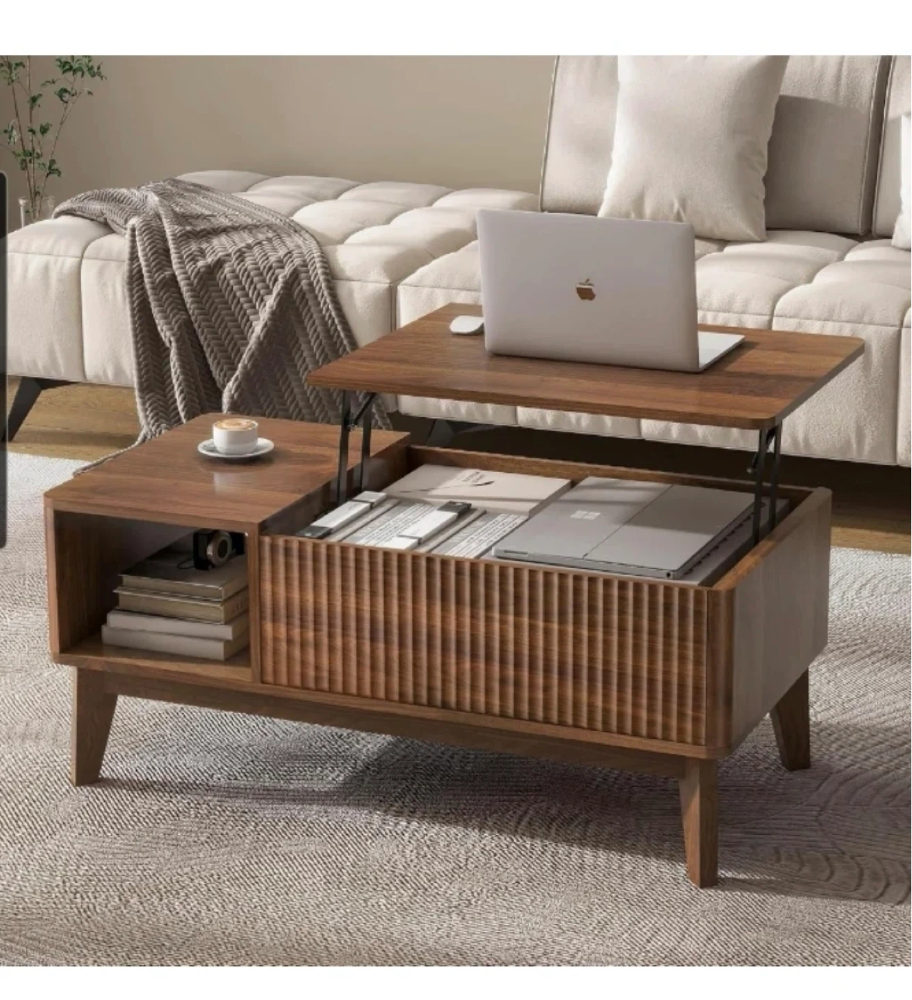 Lift Top Coffee Table with Storage - photo 4