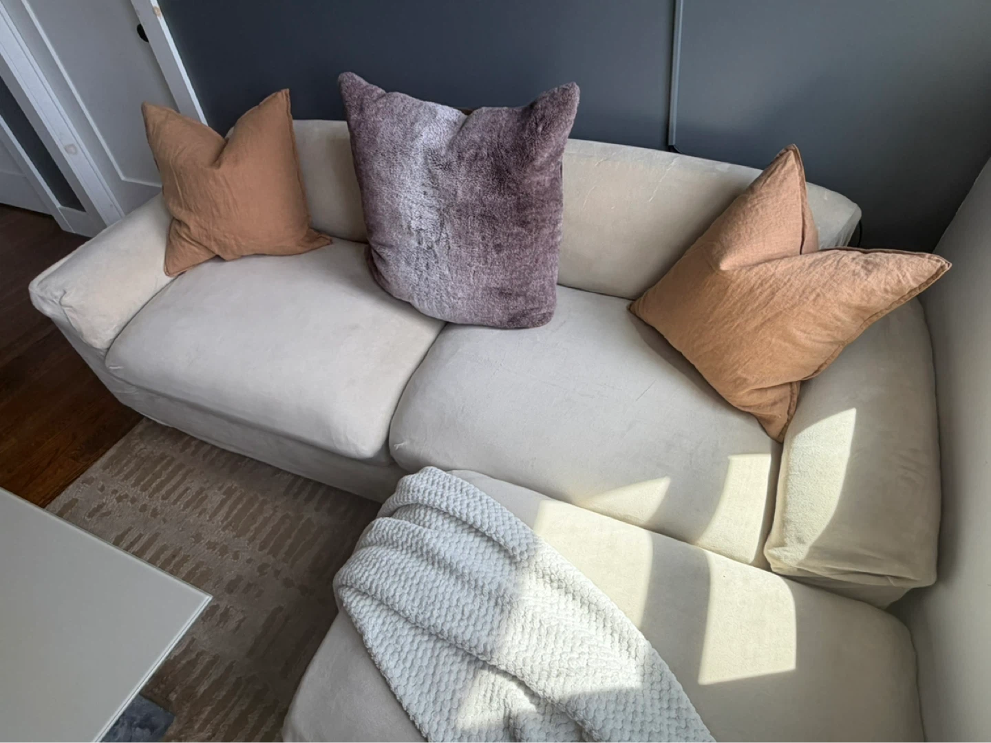 Beige Cloud Couch with Chaise Lounge - photo 5