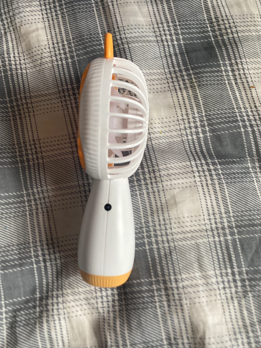 Ventilateur portable blanc et orange - photo 2