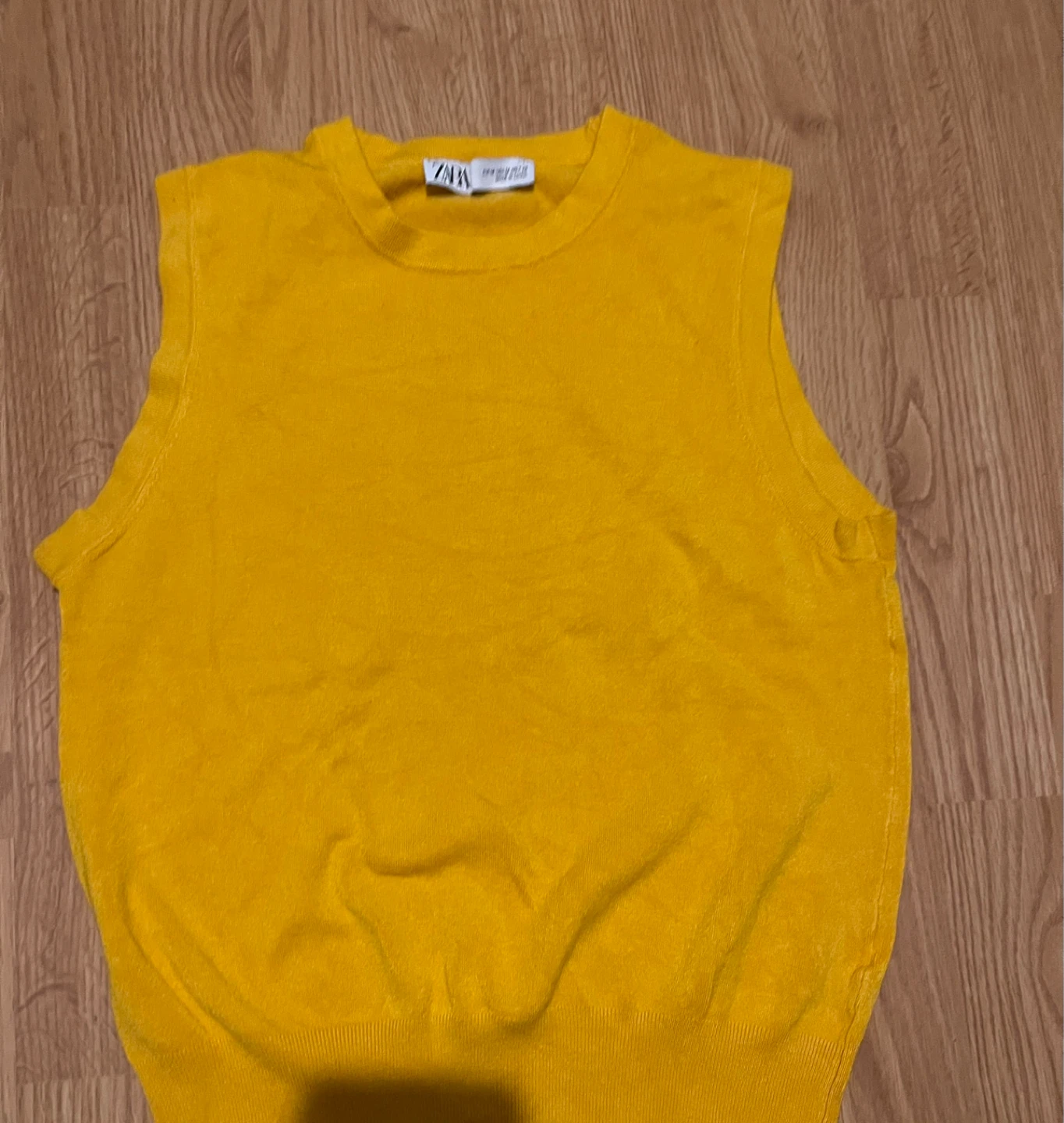ZARA Sleeveless Knit Top Yellow Size M - photo 3