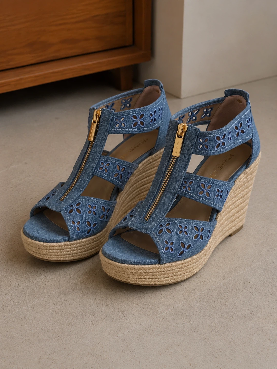 MICHAEL KORS Denim Wedge Sandals - photo 2