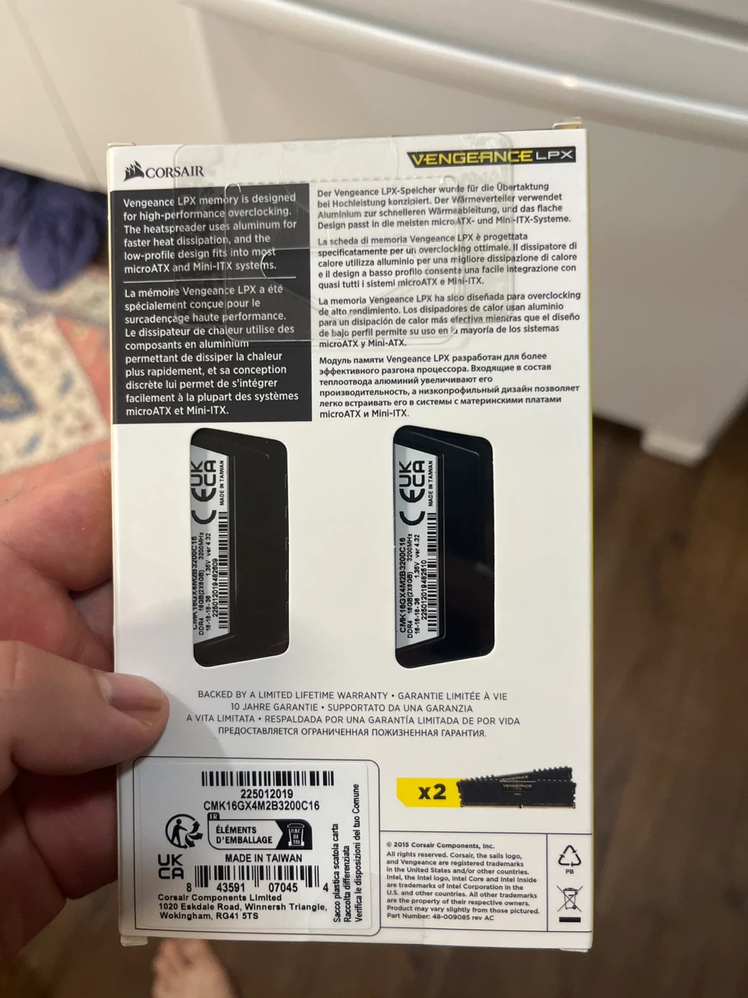 Corsair Vengeance LPX DDR4 16GB (2x8GB) 3200MHz RAM - photo 2