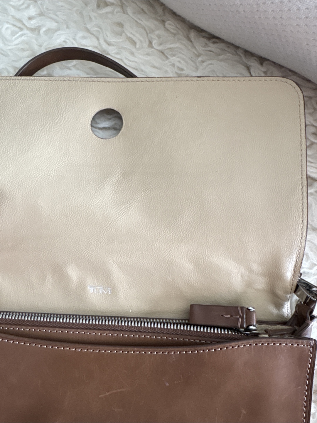 Tumi Leather Shoulder Bag - Brown - photo 4